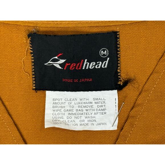 Vintage Redhead Hunting Vest Men's Medium Brown Game Pouch Shell Pockets Bird - Picture 2 of 7